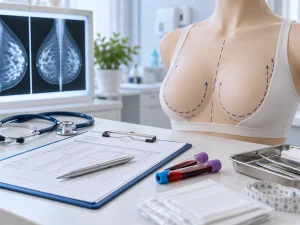 آمادگی برای جراحی ماموپلاستی با بررسی آزمایشهای پزشکی و برنامهریزی عمل سینه